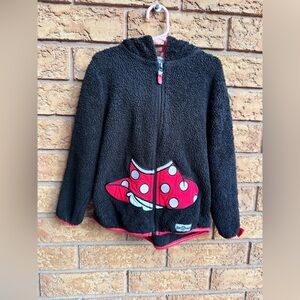 4/$25 • Disney Parks Minnie Mouse‎ Hooded Zip Sherpa Jacket